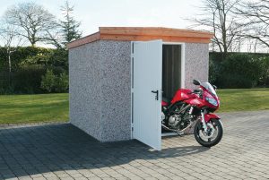 Concrete bike shed