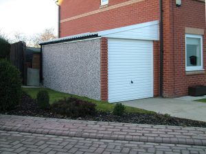 Lean to sectional concrete garages