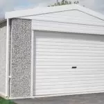 Extra high apex concrete garage
